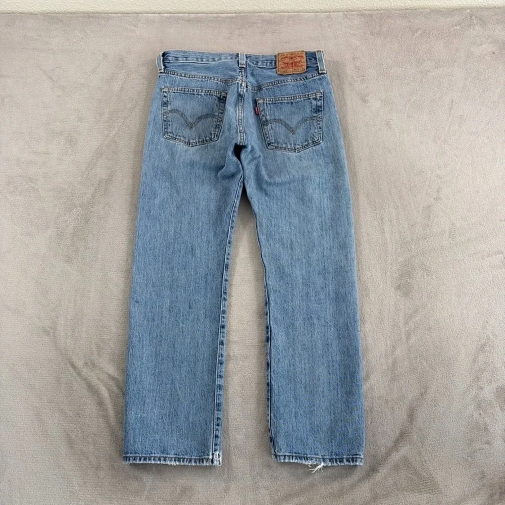 Vintage Levis 501 Jeans Men 32x28 (Tag 32x29) Blue‎ Wash Distressed Denim Grunge